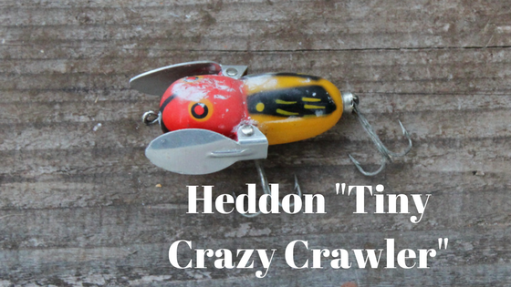 Heddon Tiny Crazy Crawler vintage bass lure